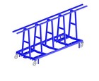 Тележка предназначена для транспортировки щитов длиной 4 метра, грузоподьемностью 3 тоны